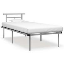 Lova VLX 324822, pilka, 200x90 cm, su grotelėmis