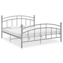 Lova VLX Metal, pilka, 208x186 cm, su grotelėmis