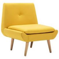 Fotelis VLX Slipper Chair, geltonas, 66 cm x 73 cm x 77 cm