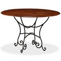 Valgomojo stalas VLX Solid Acacia Wood, rudas, 1200 mm x 1200 mm x 760 mm