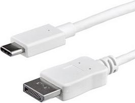 Adapteris StarTech USB C to DisplayPort 1.2, balta, 1 m