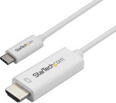 Adapteris StarTech USB-C to HDMI CDP2HD1MWNL, balta, 1 m