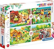 Dėlionė Clementoni SuperColor The Farm 4in1 21304, 160 vnt.