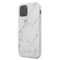 iphone 12 mini dekliukas - Dėklas Guess Marble for iPhone 12, balta - 1 nuotrauka