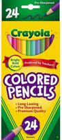Spalvotieji pieštukai Crayola Colored Pencils Long 24pcs