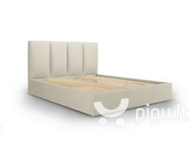 Lova Mazzini Beds Juniper 1, 160x200cm, smėlio spalvos