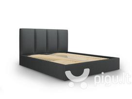 Lova Mazzini Beds Juniper 5, 160x200cm, tamsiai pilka