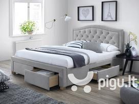 Lova Signal Meble Electra 140x200 cm, pilka