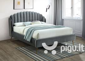 Lova Signal Meble Calabria Velvet 160x200 cm, pilka