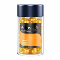 tepami vitaminai plaukams -  ELLIPS tepami vitaminai su keratinu plaukų drėgmei atstatyti SMOOTH&SILK, 50 vnt. - 1 nuotrauka