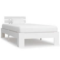 Lova VLX Solid Pine Wood 283155, balta, 213x105 cm, su grotelėmis