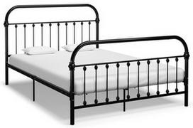 Lova VLX Bed Frame Black Metal, juoda, 213x171 cm, su grotelėmis