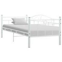 Lova VLX Metal 286136, balta, 206x97 cm, su grotelėmis