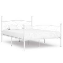 Lova VLX Metal 284450, balta, 211x149 cm, su grotelėmis