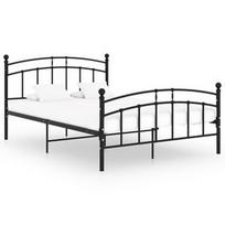Lova VLX Metal 324985, juoda, 208x206 cm, su grotelėmis