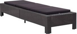 Gultas VLX Sun Lounger w/ Cushion 46237, juodas
