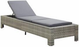 Gultas VLX Sun Lounger w/ Cushion 46236, pilkas