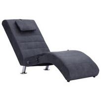 Fotelis VLX Massage Chaise Longue 281290, pilkas, 59 cm x 144 cm x 79 cm