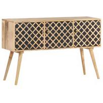 Komoda VLX Sideboard Solid Mango Wood 320939, ruda, 35x118x75 cm