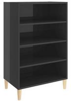 Komoda VLX Sideboard High Gloss, tamsiai pilka, 35x57x80 cm