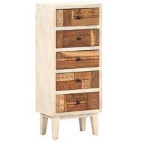 Komoda VLX Solid Reclaimed Wood, ruda/smėlio, 45x30x105 cm