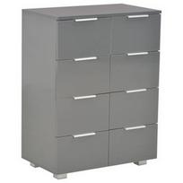 Komoda VLX Sideboard High Gloss, pilka, 35x60x76 cm