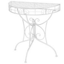 Kavos staliukas VLX Side Table Vintage Style, baltas, 720 mm x 360 mm x 740 mm