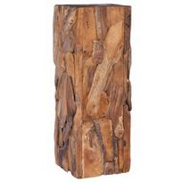 Kavos staliukas VLX Solid Teak Wood 288807, rudas, 300 mm x 300 mm x 800 mm