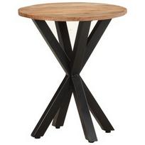Kavos staliukas VLX Spot 320657, juodas/medžio, 480 mm x 480 mm x 560 mm