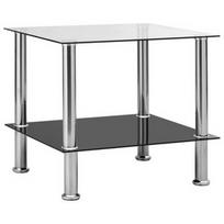 Kavos staliukas VLX Tempered Glass, skaidrus, 450 mm x 500 mm x 450 mm