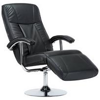 Fotelis VLX Faux Leather 248587, juodas, 89 cm x 68 cm x 112 cm