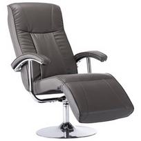 Fotelis VLX Faux Leather 248588, pilkas, 89 cm x 68 cm x 112 cm