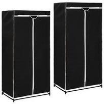 Spinta VLX Folding Wardrobe 2 Piece Set 282441, juoda, 750 cm x 50 cm x 160 cm