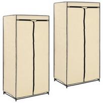 Spinta VLX Folding Wardrobe 2 Piece Set 282443, smėlio, 750 cm x 50 cm x 160 cm