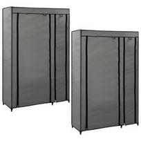 Spinta VLX Folding Wardrobe 2 Piece Set 282425, pilka, 870 cm x 490 cm x 159 cm