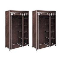 Spinta VLX Folding Wardrobe 2 Piece Set 60722, ruda, 110 cm x 45 cm x 175 cm