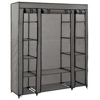 Spinta VLX Wardrobe Compartments and Rods Grey, pilka, 150 cm x 45 cm x 176 cm