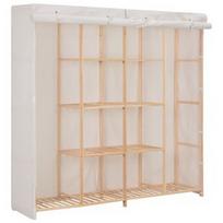Spinta VLX Wardrobe Fabric White, balta/smėlio, 170 cm x 40 cm x 173 cm