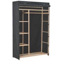 Spinta VLX Wardrobe Fabric Grey, juoda/smėlio, 110 cm x 40 cm x 170 cm