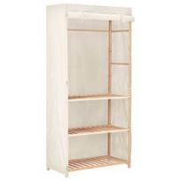 Spinta VLX Wardrobe 3 Tier, balta/smėlio, 79 cm x 40 cm x 170 cm