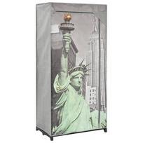 Spinta VLX Wardrobe New York, žalia/pilka, 75 cm x 45 cm x 160 cm