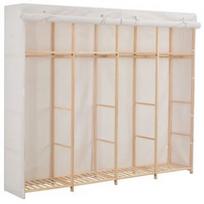 Spinta VLX Wardrobe White, balta/smėlio, 170 cm x 40 cm x 200 cm