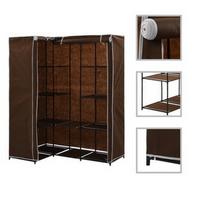 Spinta VLX Wardrobe Corner, ruda/juoda, 130 cm x 87 cm x 169 cm