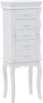 Kosmetinis staliukas VLX Free Standing Jewelery Cabinet 246959, baltas, 26x34x94 cm, su veidrodžiu