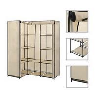 Spinta VLX Wardrobe Corner, kreminė, 130 cm x 87 cm x 169 cm