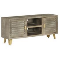 TV staliukas VLX Solid Mango Wood 246681, pilkas, 300 mm x 1100 mm x 480 mm