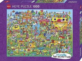 Dėlionė Heye Doodle Village, 1000 vnt.