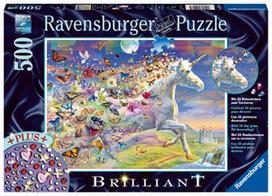Dėlionė Ravensburger Unicorn and Butterflies, 500 vnt.
