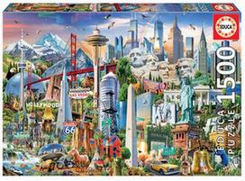 Dėlionė Educa Borras North America Landmarks 17670, 1500 vnt.