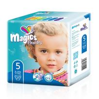  MAGICS FLEXIDRY MAGICAL TUBES JUNIOR, vaikiškos sauskelnės, 11-16 kg, 27 vnt.